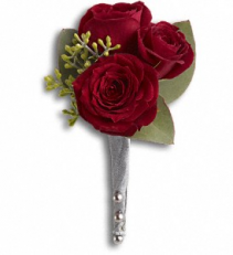 KING'S RED ROSE BOUTONNIERE PROM