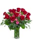 Kiss Me Dozen Roses Flower Arrangement