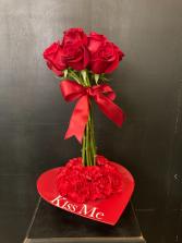 Kiss Me Heart Flower arrangement