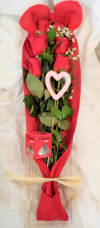 Kisses and Roses Valentine Arrangement