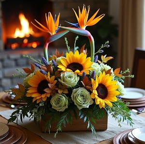 Kissing Birds Centerpiece