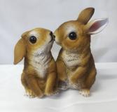 Kissing Bunnies Resin Valentine/Spring Keepsake