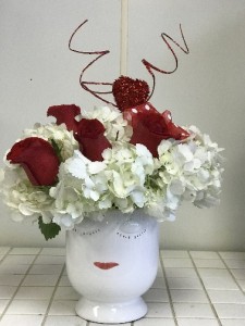 Kissy Face!!! Keepsake Ceramic Vase !
