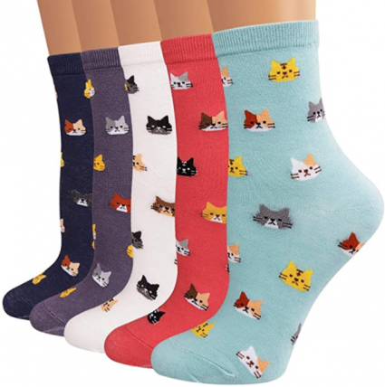 Kitty Face Socks, sold by single pairs 