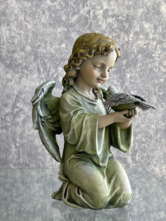 Kneeling Angel with Dove in Jacksonville, IL | Barber Florist Kneeling Angel with Dove in Jacksonville, IL | Barber Florist