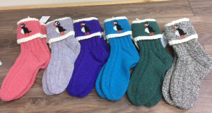 Knitted wool socks  100% wool vamps