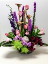 Knock Your Socks Off Purple Tropical Arrangement