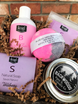 Kogi Naturals & Backwoods Soap and Candle Co. Gift Basket
