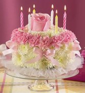 Birthday Flower Cake Birthday Arrangement