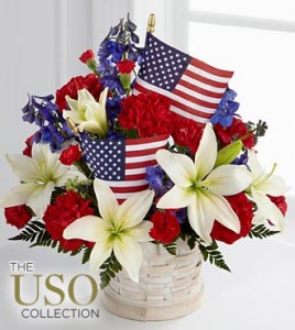 Labor Day Arrangement basket Patriotic