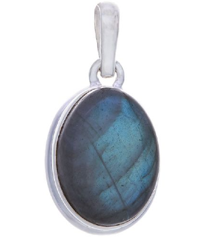 Labradorite Simple Oval Pendant 
