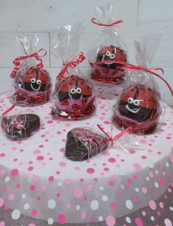 lady bug hot chocolate bombs & cake pop prices listed in description