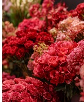 Lady in Red Vase Arrangement