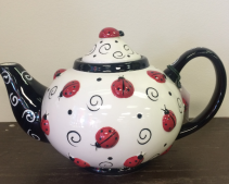 Ladybugs For Tea Teapot