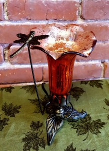 Dragonfly lamp with tulip shade Remembrance Lamp