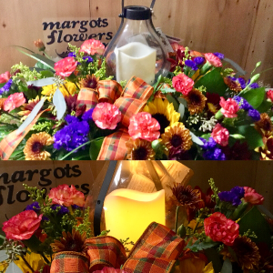Lantern Centerpiece Margot’s Own Special-Local delivery radius in Prospect, CT | MARGOT'S FLOWERS & GIFTS Lantern Centerpiece Margot’s Own Special-Local delivery radius in Prospect, CT | MARGOT'S FLOWERS & GIFTS