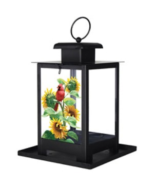 Lantern Style Birdfeeder with Sunflowers  