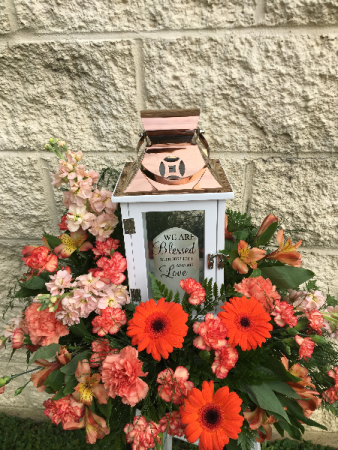 Small Lantern Floral Arrangement Example (Autumn)