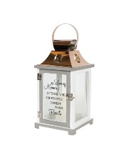 Lantern with Message and Pillar candles  Gift Item 