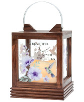 Lantern wooden cube Beautiful Soul Never Forgotten