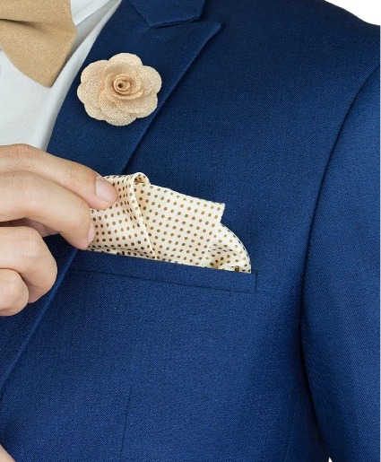 Lapel Pin And Matching Pocket Square 