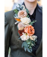 Lapel strip Boutonniere tape and pin