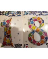 LARGE 40" "18" MULTICOLORED BALLOONS WITH A  Weight!