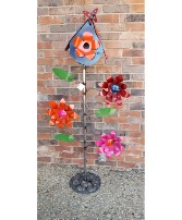 Large  5 foot Metal Bird House Mothers Day