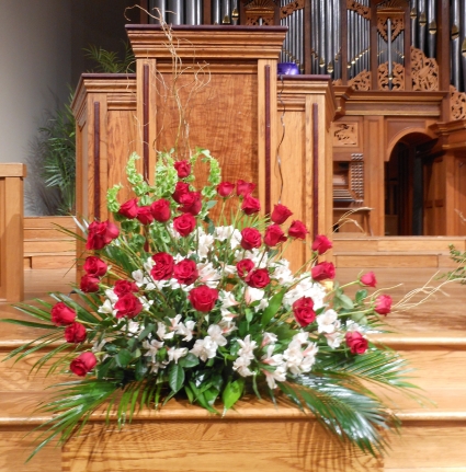 Large Arrangement church-front or casket