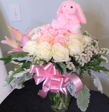 Baby Girl Arrangement available in Blue Baby in Canton, GA | Canton Florist