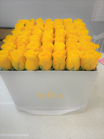 LARGE BOX- FRESH ROSES YELLOW, PINK, LAVENDER, ORANGE