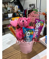 Large Candy Basket w Plush  Candy Basket 