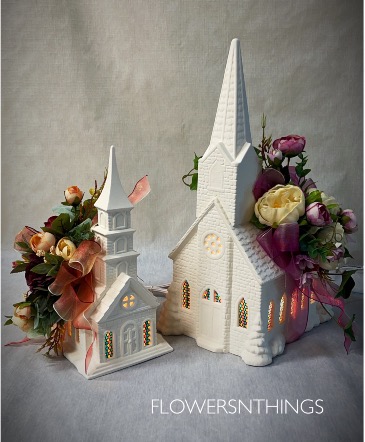 Ceramic Church Keepsake Inspirational in Cleveland, TN | FLOWERS N THINGS