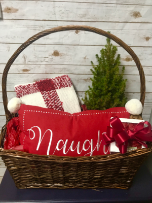 christmas blanket basket