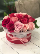Pinks & Reds Flower Box Roses