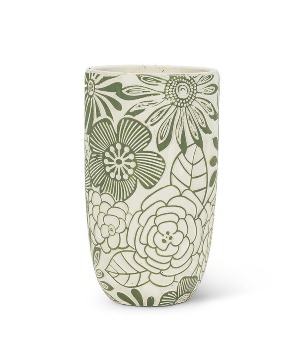 Large Green Hippie Vase 
