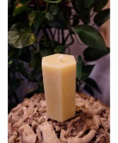 Large Hex Pillar Candle Locally made beeswax candle