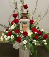 Large Keep Sake Lantern With Arrangement of Fresh Flowers