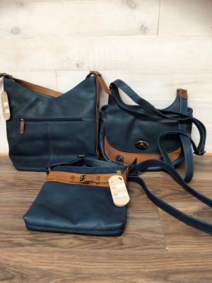 CL1787BL, 1752, 1740 Leather navy hand bag