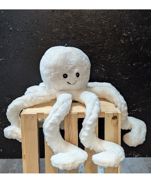 Plush White Octopus 