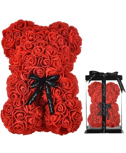 Large Rose Bear (15 inches) in a gift box 