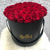LARGE ROUND BOX ROSES THAT LAST A YEAR, 