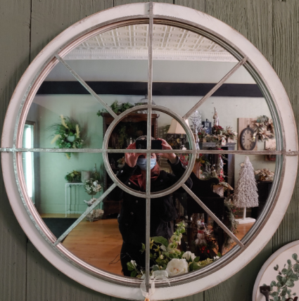Large Round Country Chic Mirror 