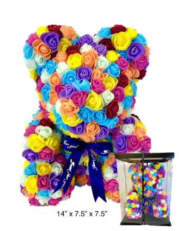 *SOLD OUT* LARGE SHAKE IT UP ROSE BEAR - RAINBOW 