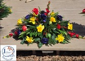 Large Silk Cemetery Saddle with solar light  