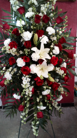 White wreath Large white stand wreath in Houston, TX - T. G. F.