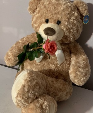 LARGE TEDDY BEAR  WITH ROSES Gifts 