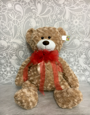 Large Teddy Bear with Red Bow  30" Teddy Bear 