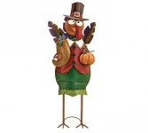 Large Tin Turkey Greeter Seasonal Gift