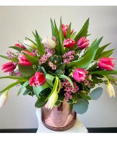 LARGE Tulip Time All tulips in a keepsake vase 